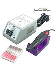 LOEL Professional Electric Nail Art Salon Drill Glazing Fast Machine Manicure Pedicure Kit Grey Gel Salon Art Tool