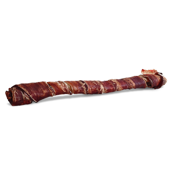Open Range Cheek Bully Stick wrapped in Esophagus