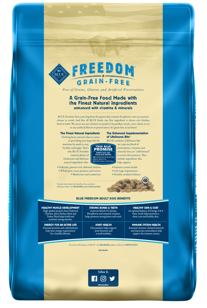 Blue Buffalo Freedom Grain Free Chicken Recipe Adult Dry Dog Food