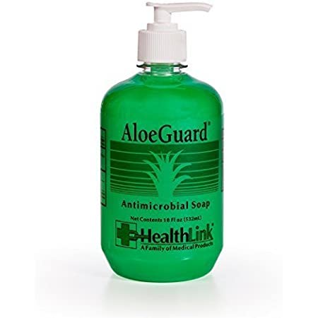 Sold Individually Healthlink AloeGuard 7760 Moisturizing Antimicrobial Soap, 18 oz, Aloe Vera Infused, PCMX, Light Floral Scent (3-Pack)