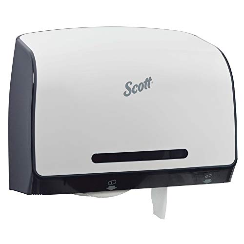 Scott Pro MOD Jumbo Roll (JRT) Coreless Toilet Paper Dispenser (34832), 14.13” x 13.39” x 5.87”, White
