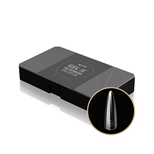 Aprés Gel-X Nail Kit Refills - Box of 500 Nail Tips, Sizes 0-9 (Natural Stiletto Long)