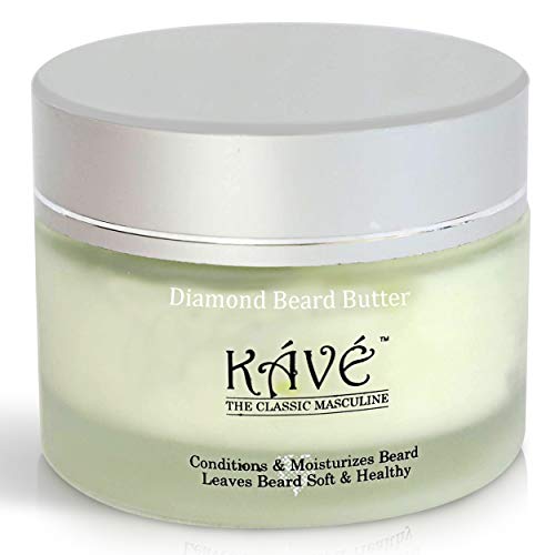 Kave Beard Butter - Natural Balm & Oil, Styles & Softens Beards - Organic Shea, Coconut, Jojoba & Argan Oil - Moisturizing Cream, 2oz