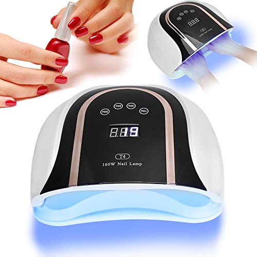 TARSHYRY Led Uv Nail Lamps, T4 160W 54Pcs Led Nail Uv Nail Lamp Uv Nail Lamps Curing Light Nail Polish for Base & Top Coats Dryer Light(Us)