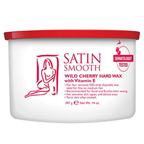 Satin Smooth Wild Cherry Hard Wax (Strip-less) 400g (14 oz) Can