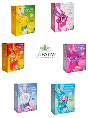 La Palm Collagen Spa Luxury Manicure and Pedicure with Collagen Bubble Crystals - Mix of 6 Scents