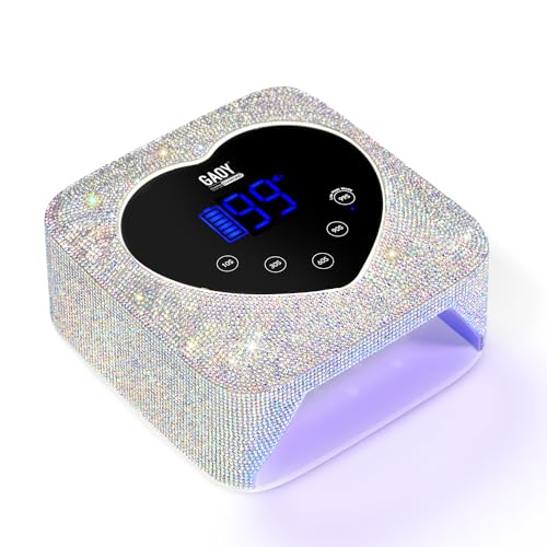 GAOY Cordless UV Light for Gel Nails, Professional Nail Lamp, Rechargeable Nail Dryer with Diamond for Fast Curing
