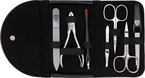 3 Swords Germany - brand quality 7 piece manicure pedicure kit set - nail care tools - Made in Solingen Germany (234)