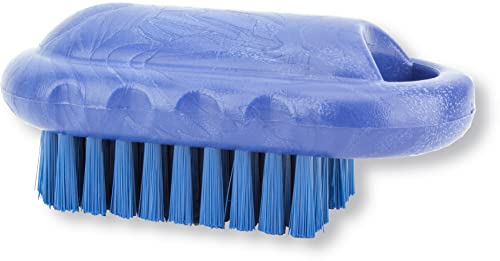 SPARTA Nail Scrub Brush Commercial-Grade, Heavy-Duty Hand and Fingernail Brush with Stiff Bristles for Gardeners, Mechanics, And Foodservice Personnel, Plastic, 5 Inches, Blue