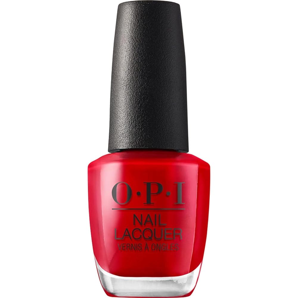 OPI Nail Lacquer, Opaque & Vibrant Cr�me Finish Red Nail Polish, Up to 7 Days of Wear, Chip Resistant & Fast Drying, Big Apple Red, 0.5 fl oz