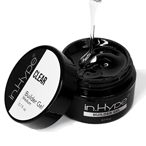 IN.HYPE UV/LED Clear Hard/Builder Gel for Nail Extension/Strengthening/Overlays