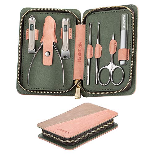 7Pcs Manicure Set, Pedicure Sets, Nail Clipper sets,Stainless Steel Professional Nail Cutter with Travel Case