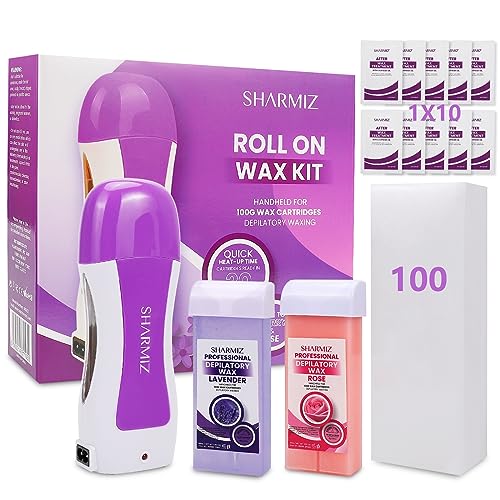 Roll on Wax Kit, Roll on Wax for Sensitive Skin, Wax Roller Kit for Hair Removal,