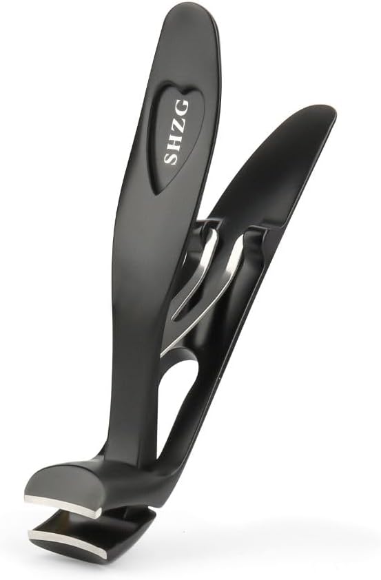 SHZG Nail Clippers Wide Jaw Opening, Sharp Angled Head Fingernail Toenail Clippers for Men and Women Easy Reach Your Nails