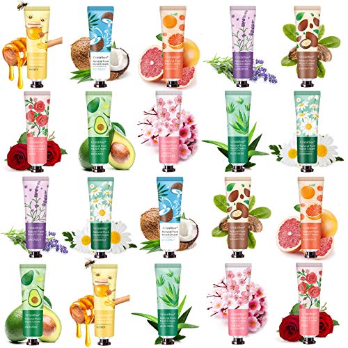 20 Pack Hand Cream Gift Set-Easter Basket Stuffers Teacher Appreciation Gifts,Mothers Day Gifts,Scented Hand Lotion for Dry Cracked Hands,Travel Size Lotion Mini Hand Lotion Bulk Gifts for Women