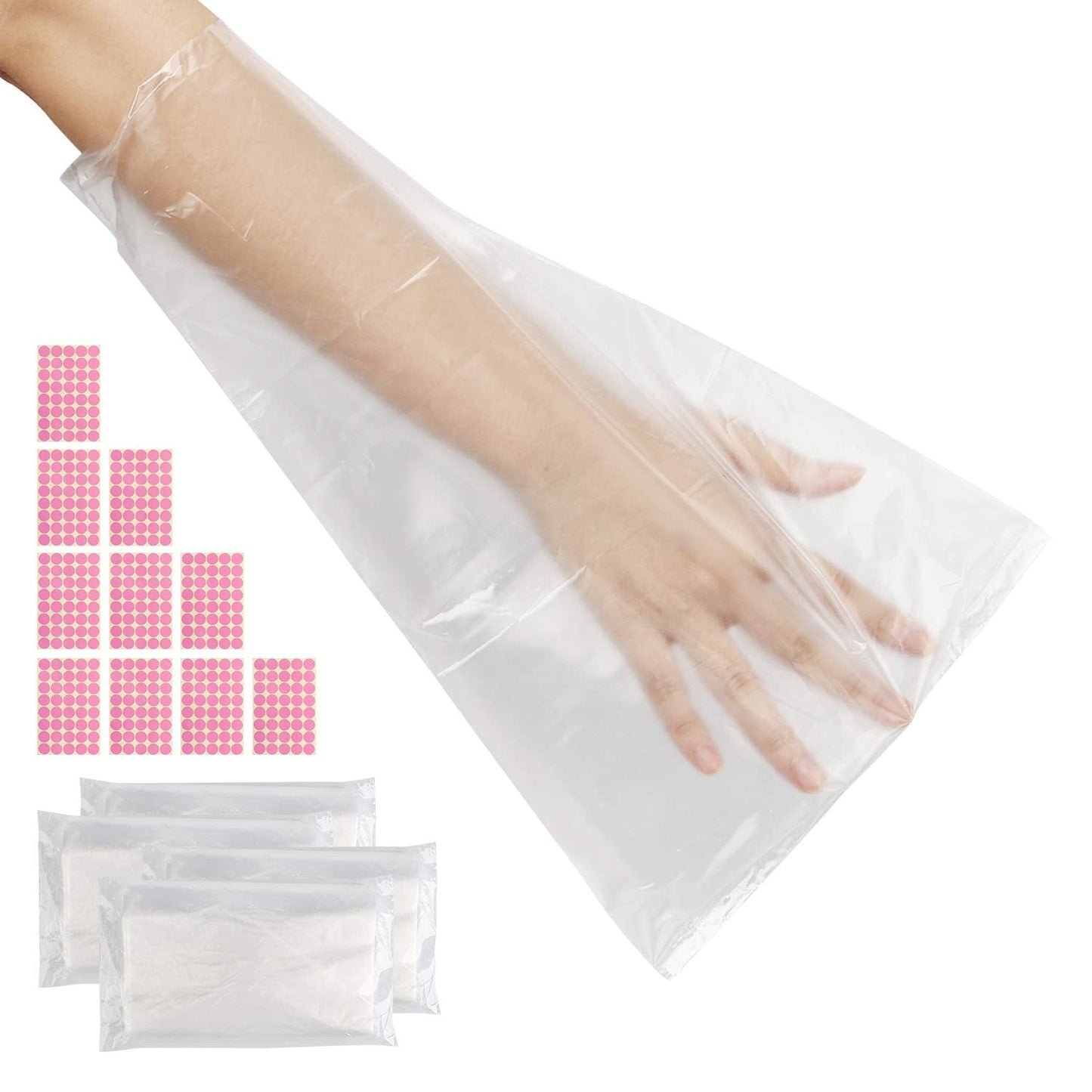 Segbeauty Paraffin Wax Bags for Hands and Feet, 400 Counts Plastic Paraffin Wax Liners, thera-py Bath Wax Refill Socks and Gloves Paraffin Baths Mitts Covers for Wax treat-ment Paraffin Wax Machine