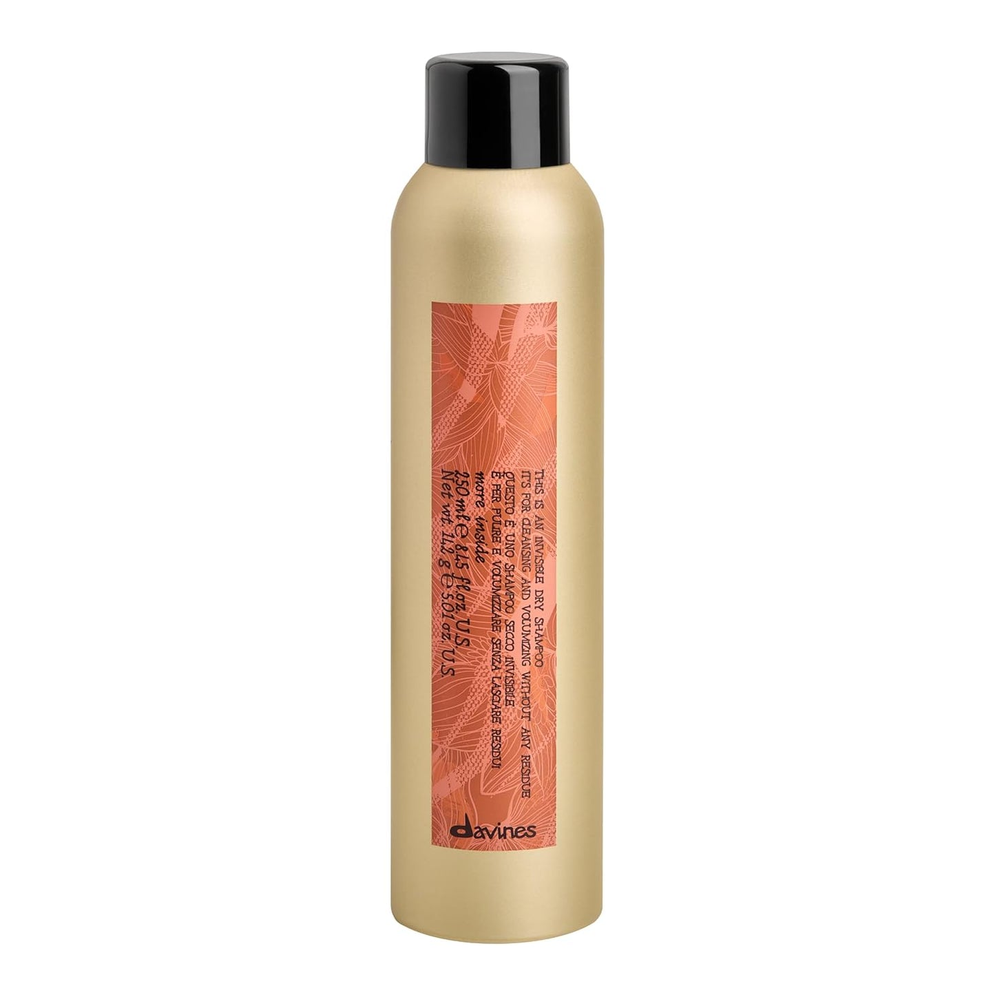 Davines This Is An Invisible Dry Shampoo, Residue-Free Cleansing And Volumizing Formula, Absorbs Oil With A Soft And Natural Finish, Vanilla And Grapefruit Scented