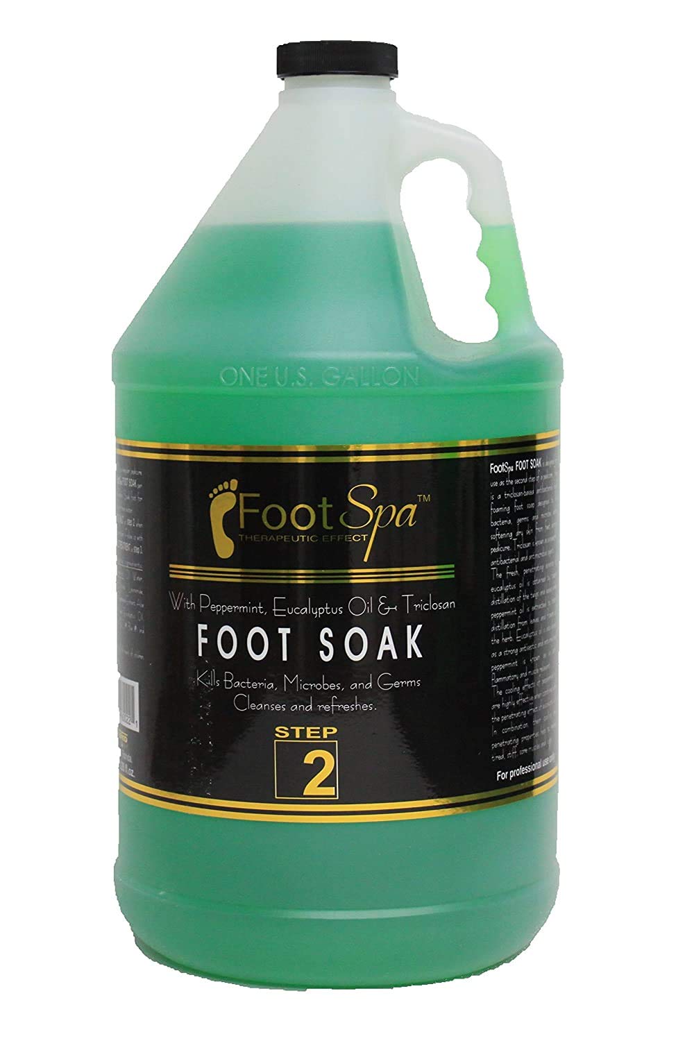 FOOT SPA - Foot Soak - Cleanses, Softens, and Refreshes - Made With Eucalyptus & Peppermint Oil - 128 Oz Gallon - Bulk, Refill Gallon