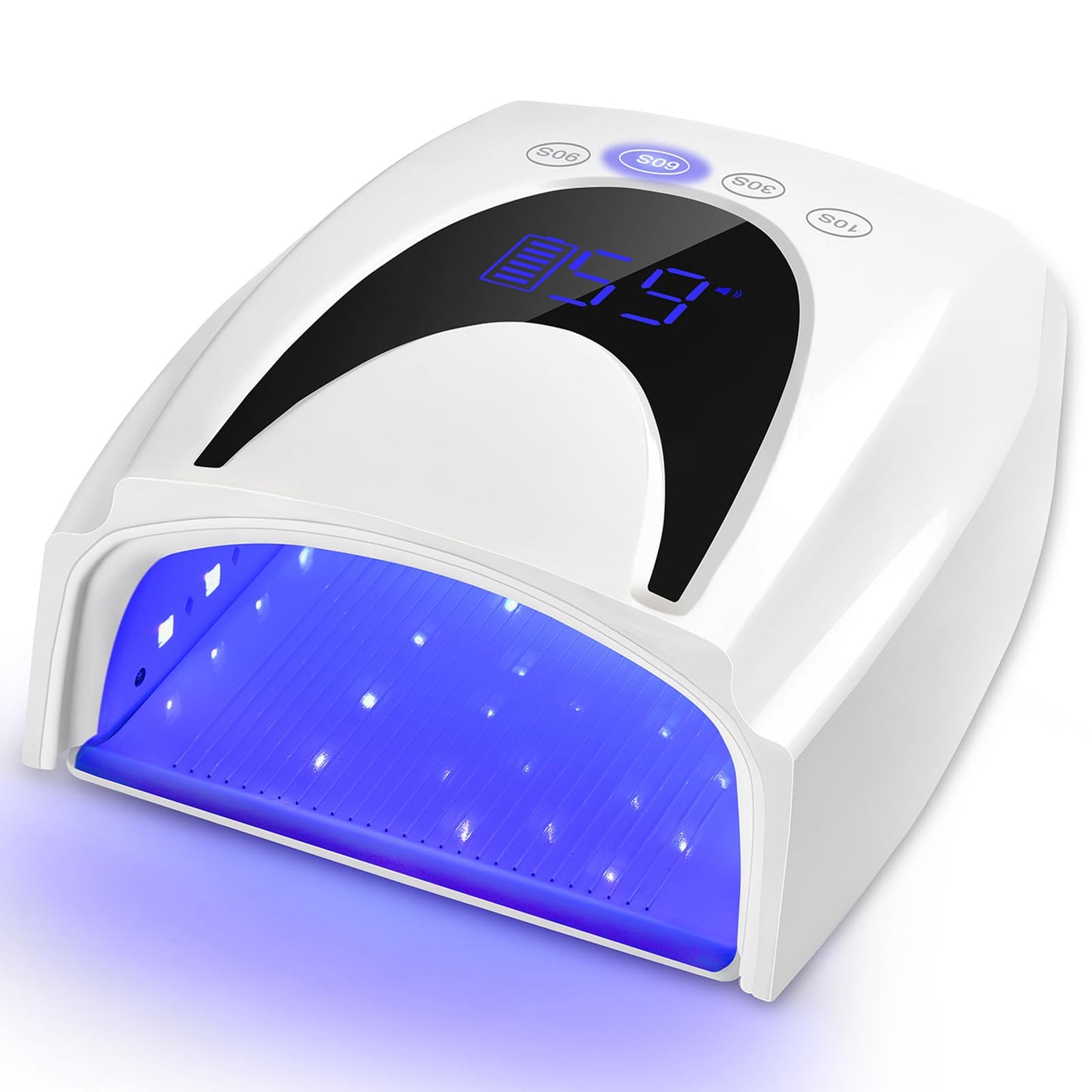 72W Rechargeable UV LED Nail Lamp,UV Light for Nails Cordless Nail Lamp Gel Polish Light,Professional Curing UV Lamp for Gel Nails with Auto Sensor Nail Manicure Tools for Salon & Home