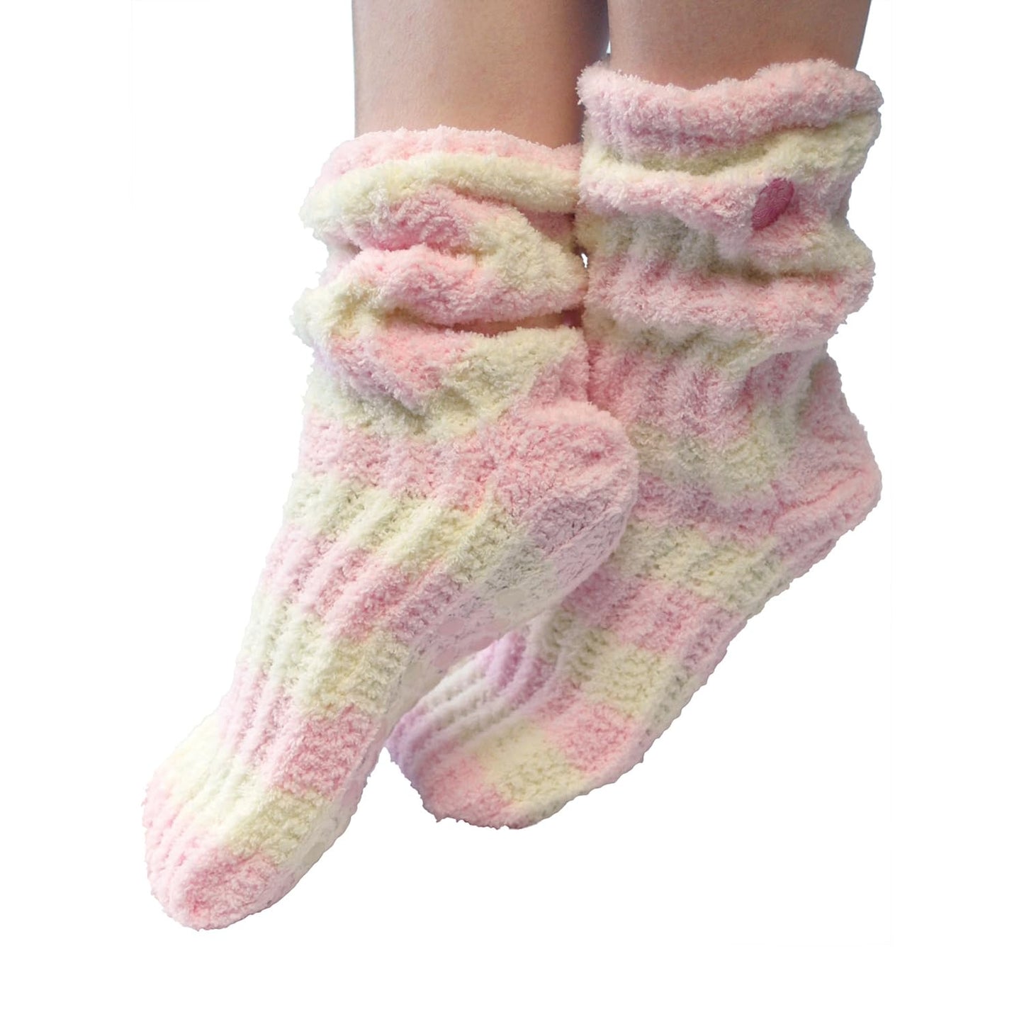 Dream Silk Cozy Socks Shea Butter Infused Spa Stockings (Pink)