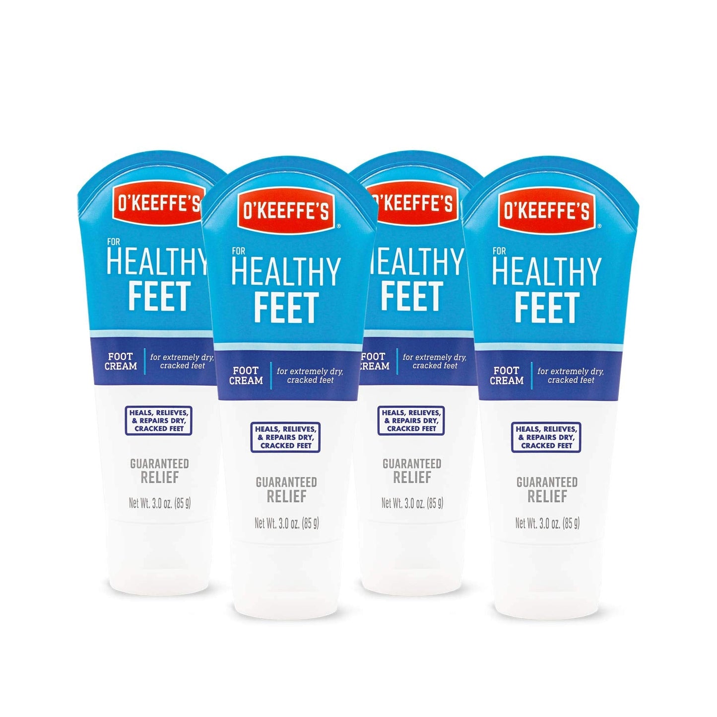 O'Keeffe's K0280004-4 Healthy Feet Foot Cream Tube (4 Pack), 3 oz
