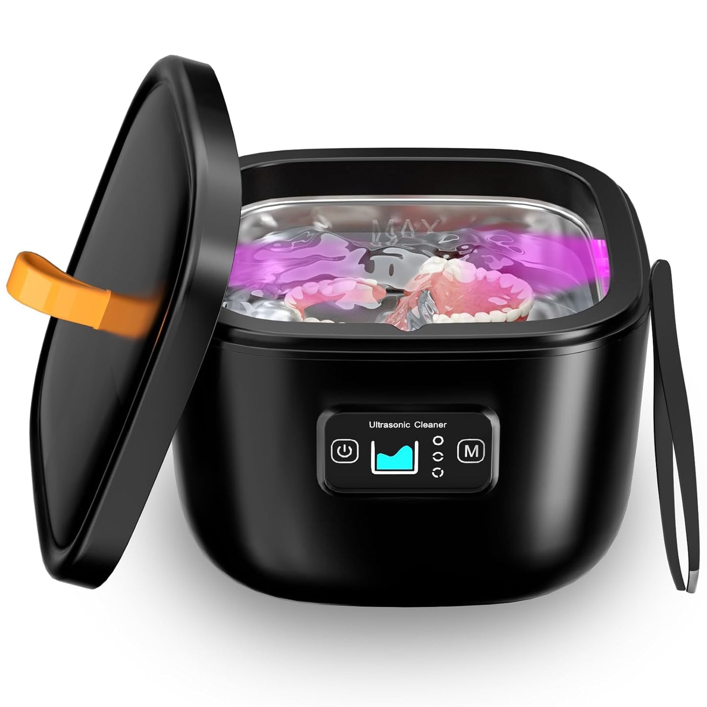 vslsv Ultrasonic Cleaner for Retainer, Dentures, Mouth Guard, Aligner, Whitening Trays, 255ML 43kHz Jewelry Cleaner Ultrasonic Machine, Valentines Day Gifts, Portable Ultrasonic Retainer Cleaner