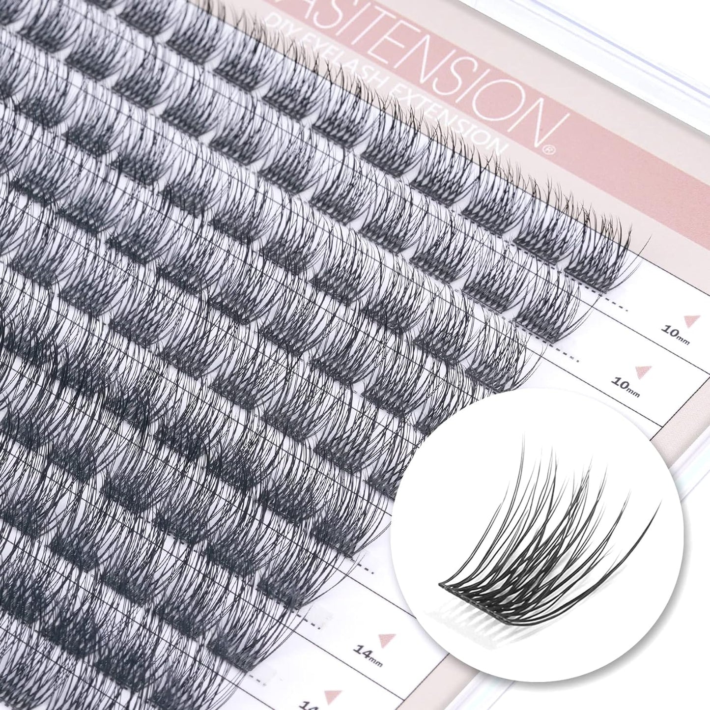 DIY Eyelash Extension Lash Clusters 120 Clusters False Eyelash 3D Effect Individual Natural Lashes Set at Home Eyelash Extension Kit Lashes Pack Volume Cross Mixed