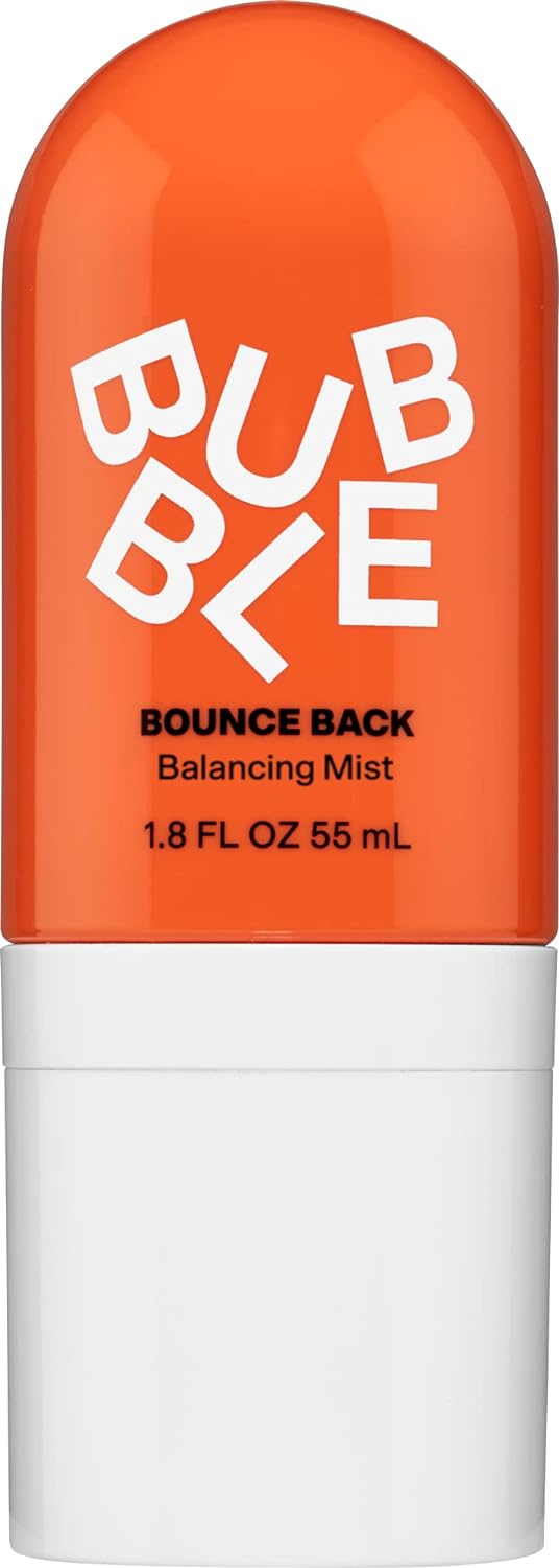 Bubble Skincare Bounce Back Balancing Toner Facial Mist - Willow Bark + Niacinamide Toner for Texture and Radiance Reset - Sea Water Pore Minimizer Facial Mist Spray (55ml)