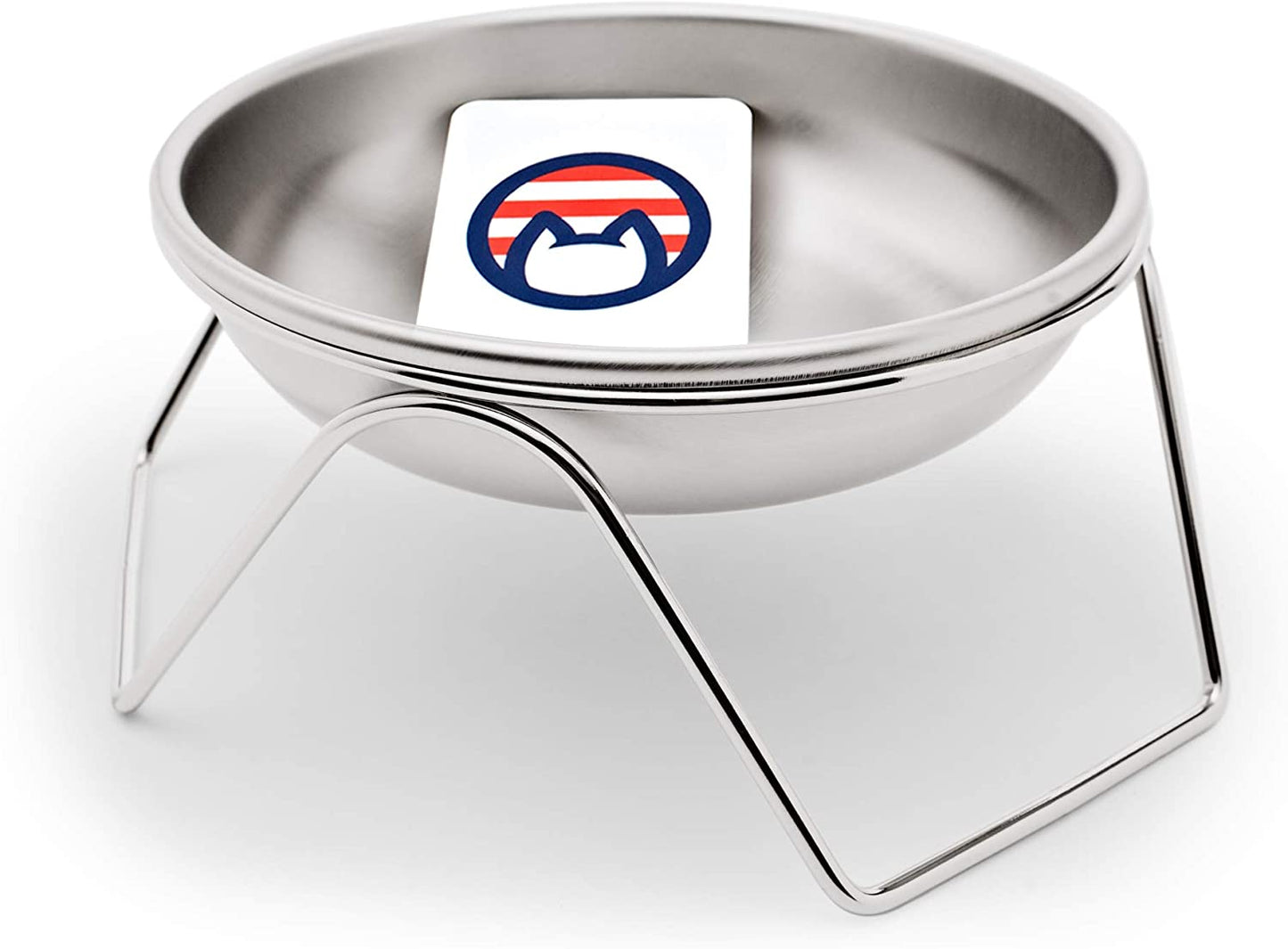 Americat Heavy Stainless Steel Whisker Friendly Cat Bowls