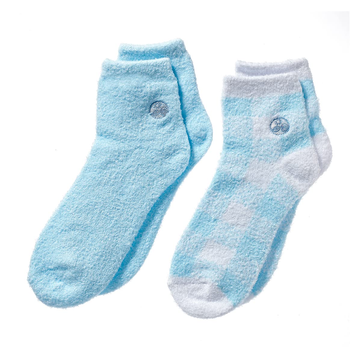 Earth Therapeutics Aloe Vera Socks – Infused with Natural Aloe Vera & Vitamin E – Helps Dry Feet, Cracked Heels, Calluses, Dead Skin - Use with Your Favorite Lotions - Blue Plaid