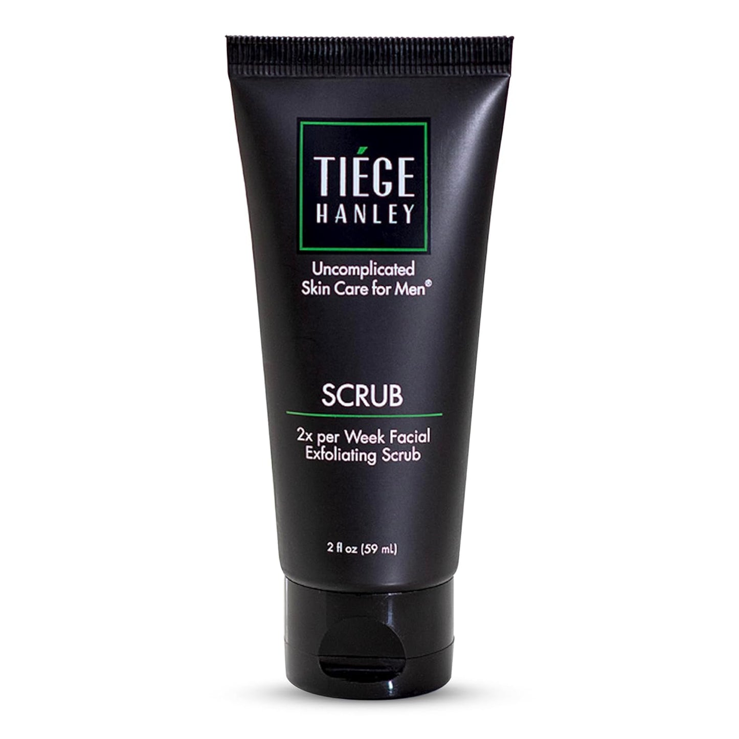 Tiege Hanley Exfoliating Face Wash for Men, 2 Oz - Gentle Face Scrub for Deep Pore Cleansing, Detoxifies & Removes Dead Skin Cells - Refreshing Facial Exfoliator for Dry or Sensitive Skin