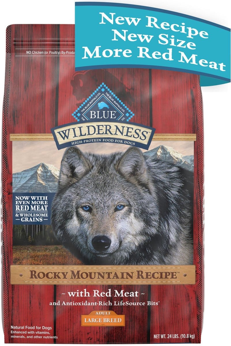 Blue Buffalo Wilderness Wholesome Grains Rocky Mountain Large Breed Red Meat Recipe Adult Dry Dog Food