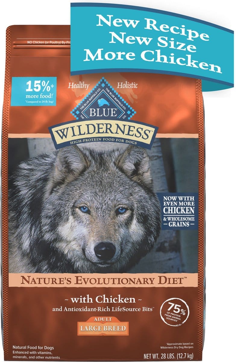 Blue Buffalo Wilderness Wholesome Grains Large Breed Chicken Recipe Adult Dry Dog Food