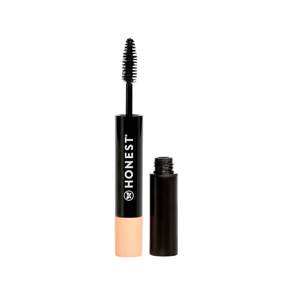 Honest Beauty 2-in-1 Extreme Volume Clean Mascara + Bold Lash Primer with Castor Oil | Maximum Volume + Curl | Vegan + Cruelty Free | Black, .27 fl oz