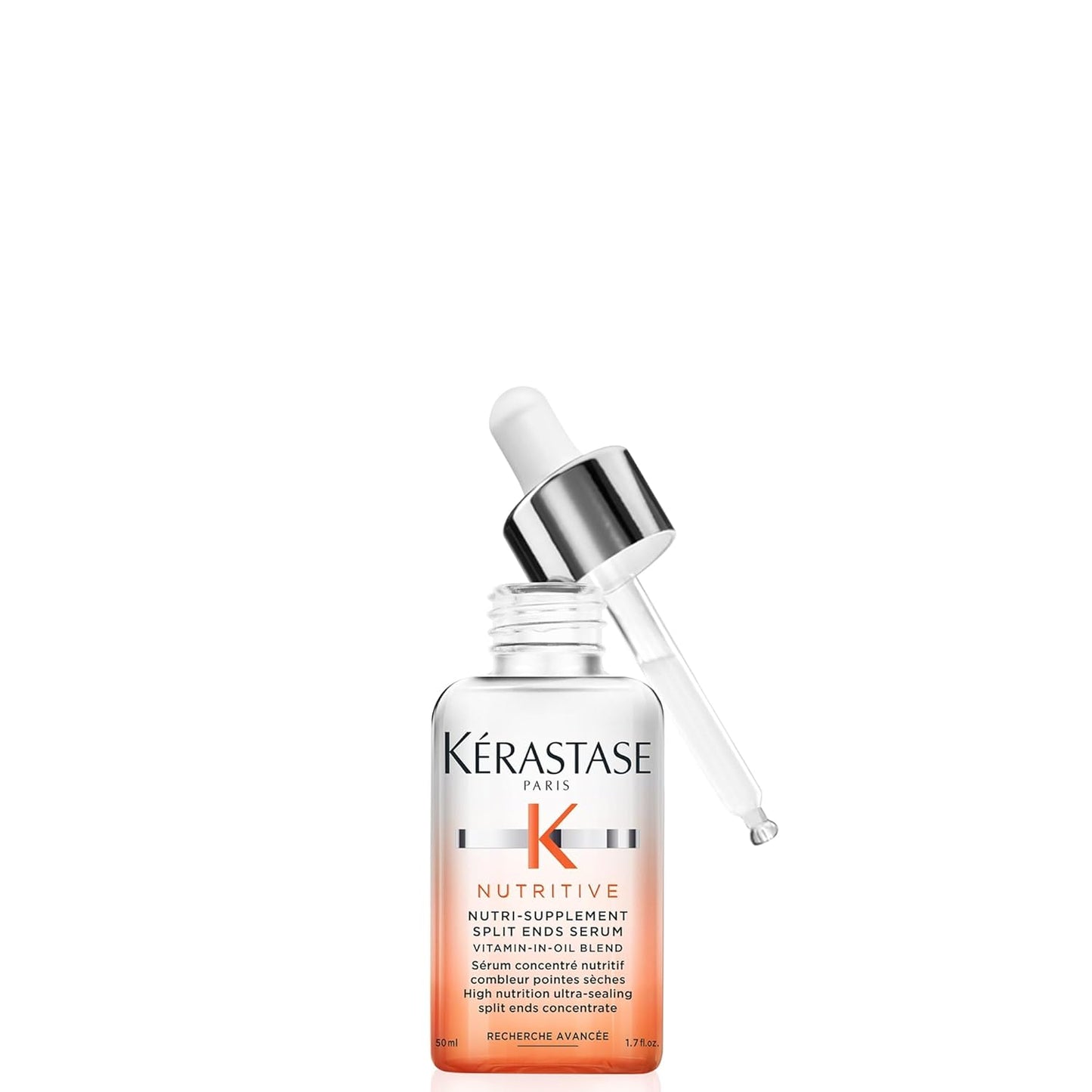Kerastase Nutritive Nutri-Supplement Hydrating Split Ends Serum | Seals & Reduces Split Ends | Reduces Breakage for Instant Smoothness | With Plant-based Proteins & Niacinamide | For Dry Hair | 1.7 Fl Oz