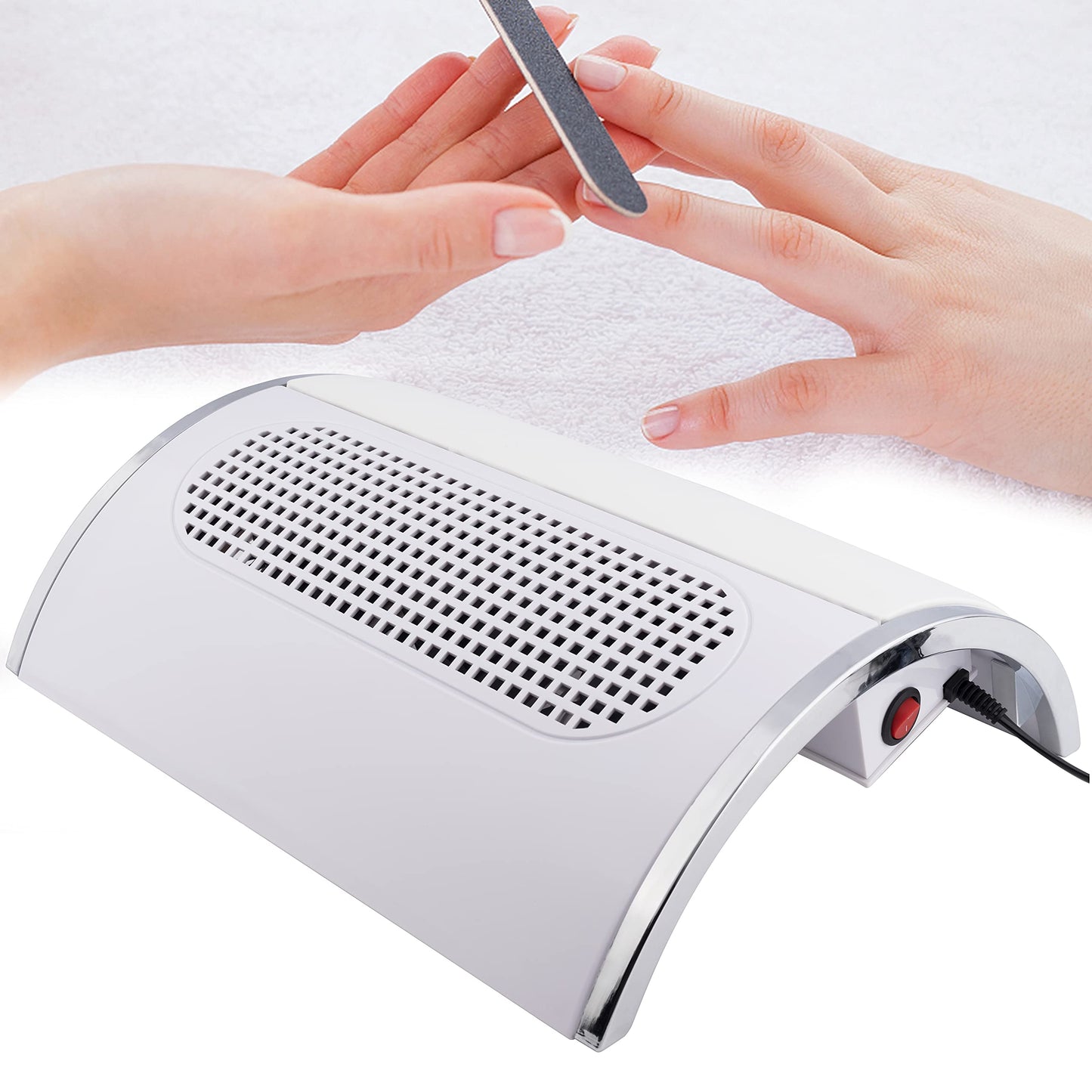 Nail Dust Collector Powerful Nail Vacuum Dust Collector, 40W Nail Dust Vacuum Cleaner Dust Extractor for Poly Nail, Acrylic Fan Vacuums Dust Suction Machine Manicure Dust Collector for Nails