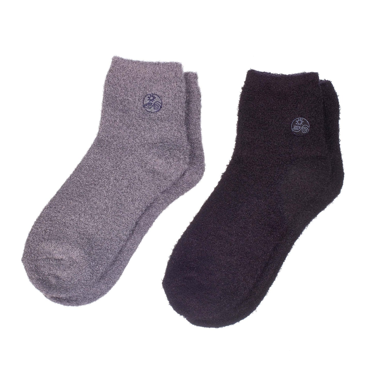 Earth Therapeutics Aloe Socks - Double Pack - Gray/Black (2 Pairs)
