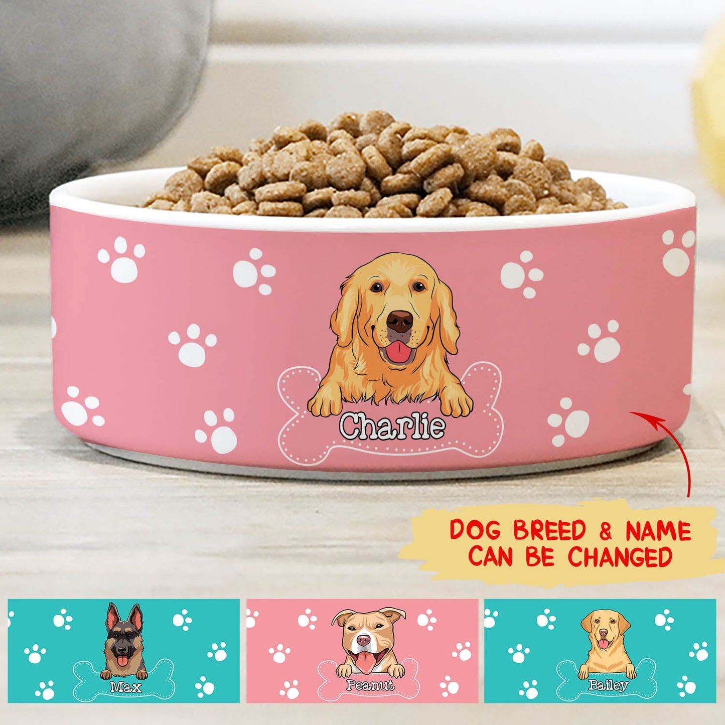 Fun Dog Bowl - Personalized Custom Pet Bowl