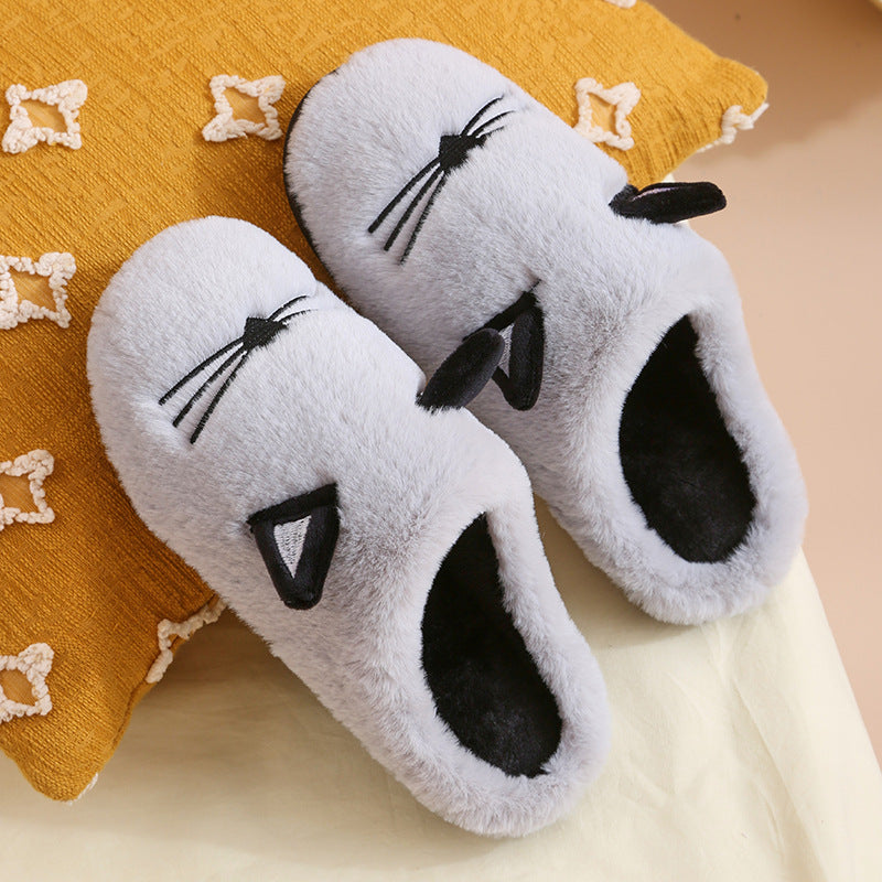 Warm Cat Velvet Slippers