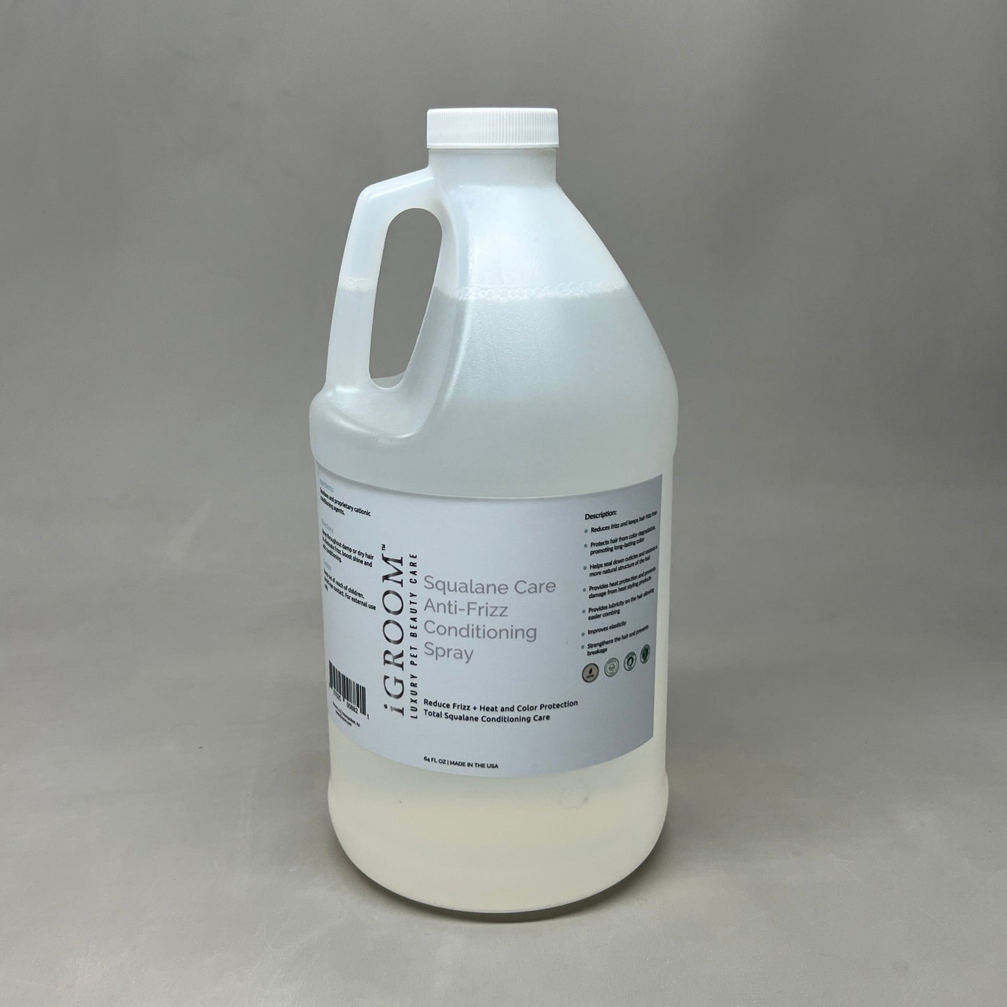 IGROOM Squalane Care Anti-Frizz Conditioning Spray, Luxury Pet Care 64 fl oz (New)