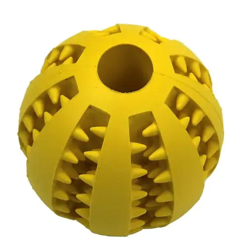 Treat Ball for Cats and Dogs Yellow 6cm