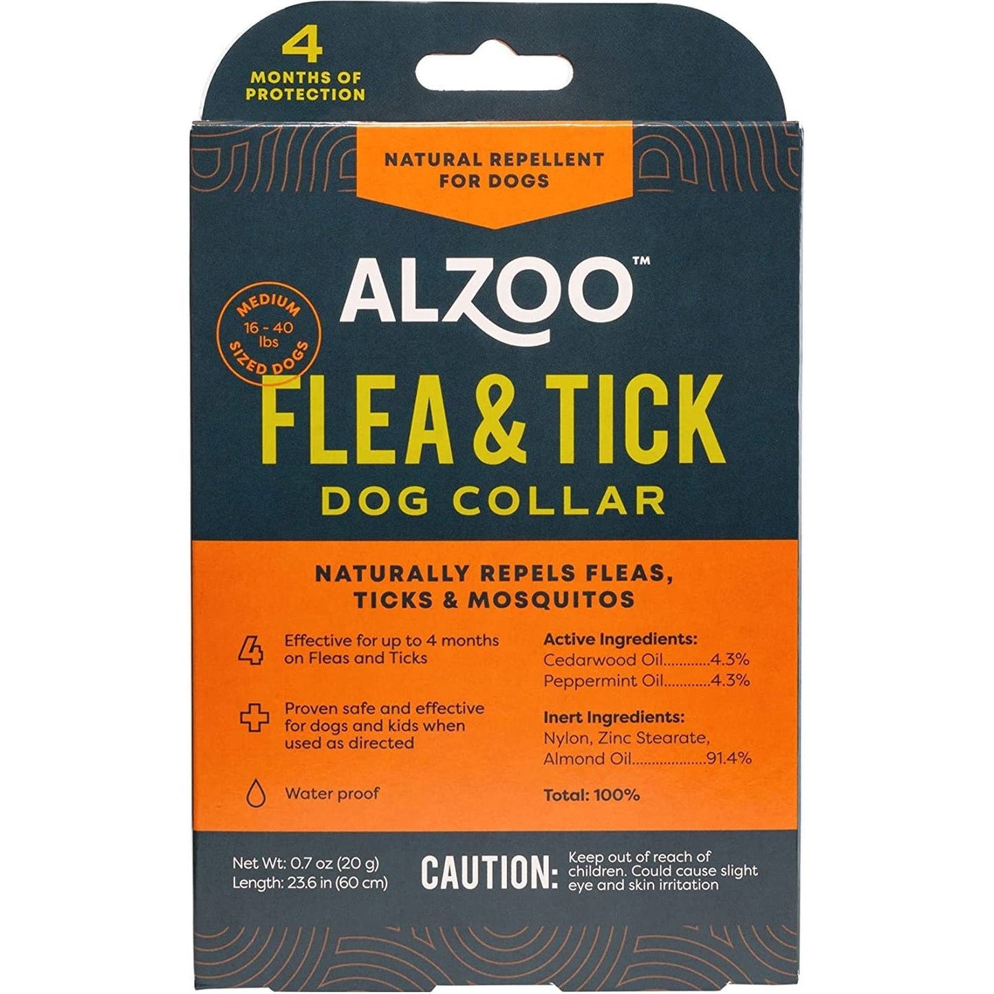 ALZOO Flea & Tick Dog Collar with Natural Diffusing Active Ingredients