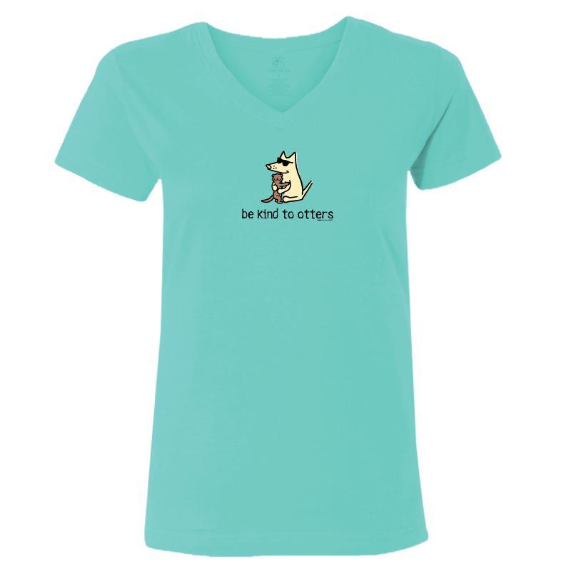 Be Kind To Otters - Ladies T-Shirt V-Neck - Rocky & Maggie's Pet Boutique and Salon