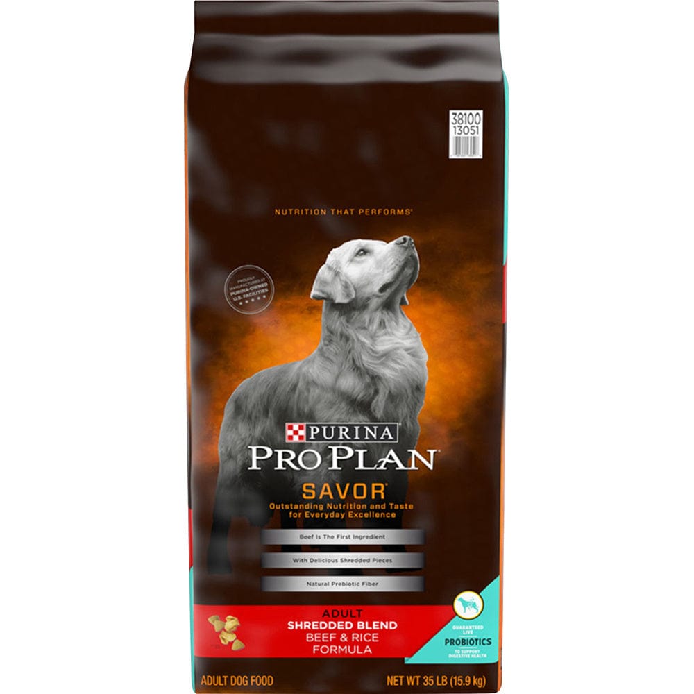 Purina Pro Plan Adult Shredded Blend Beef & Rice Formula Dry Dog Food