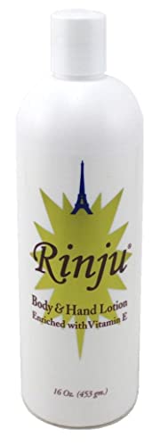 Rinju Body & Hand Lotion 16 Ounce Enriched With Vitamin-E (473ml) (2 Pack)