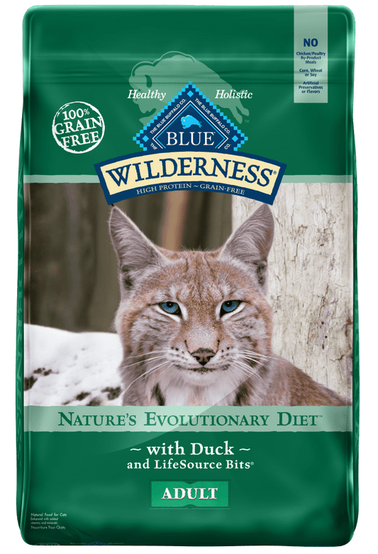 Blue Buffalo Wilderness Grain Free Natural Duck High Protein Recipe Dry Cat Food