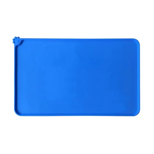 Silicone Pet Bowl Mat Blue 48x30cm