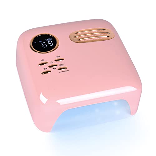 MEECI 72W Gel UV LED Nail Lamp for Gel Polish, Rechargeable Nail Polish Dryer Gel Machine for Manicure Pedicure, 15600mAH Fast Nail Polish Curling Lamp with 4 Timer Setting Automatic Sensor