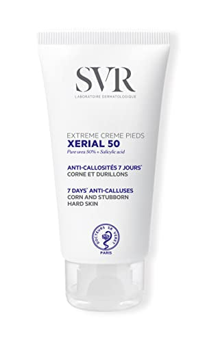 SVR Xerial 50 Extreme Foot Cream for Severely Dry, Cracked, Rough, Stubborn Hard Skin Prone to Corns and Calluses - 50% Pure Urea & Salicylic Acid Relief for Extremely Dry Feet 1.7 fl.oz.