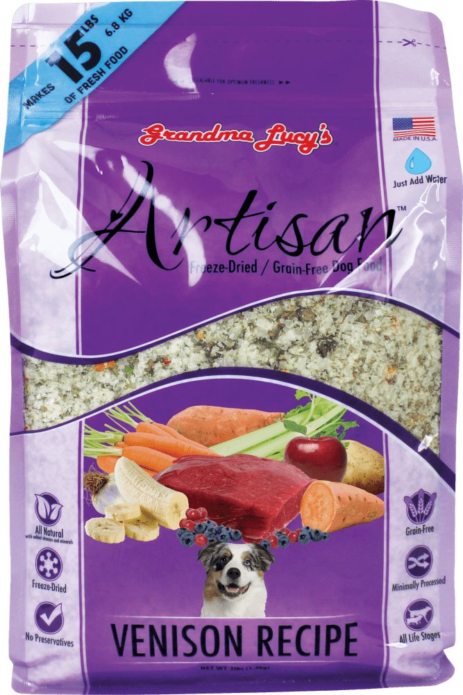 Grandma Lucy's Artisan Grain Free Venison Freeze Dried Dog Food